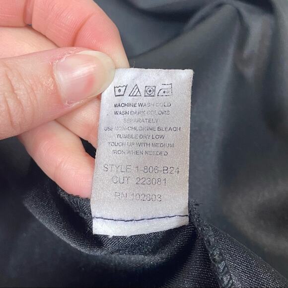 Vintage 90s Y2K Classic Black Oversized Medium Shirt Jacket Shacket Blazer Coat - Picture 11 of 12